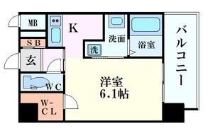 谷町六丁目駅 徒歩3分 8階の物件間取画像